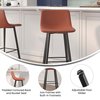 Flash Furniture 30" Cognac LeatherSoft Barstools, PK 2 CH-212069-30-BR-GG